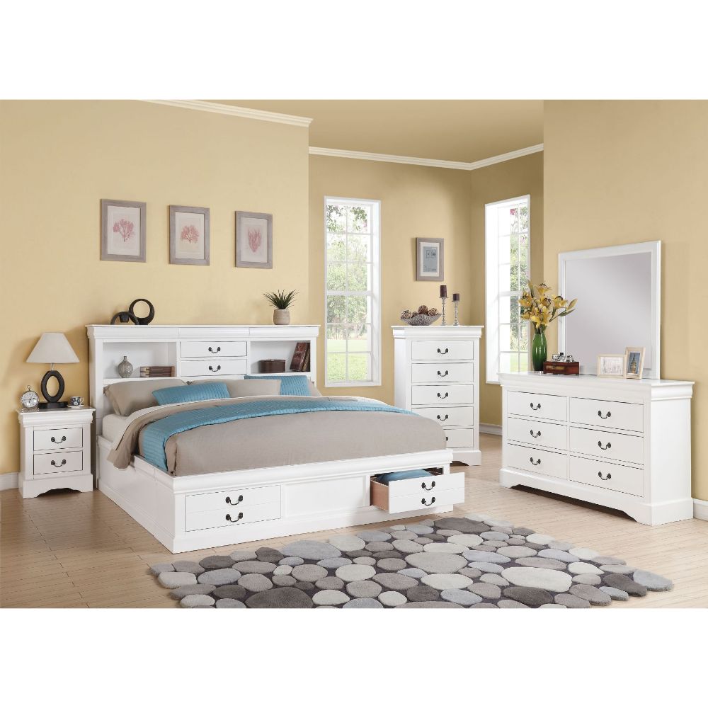Louis Philippe III Eastern King Bed w/Storage