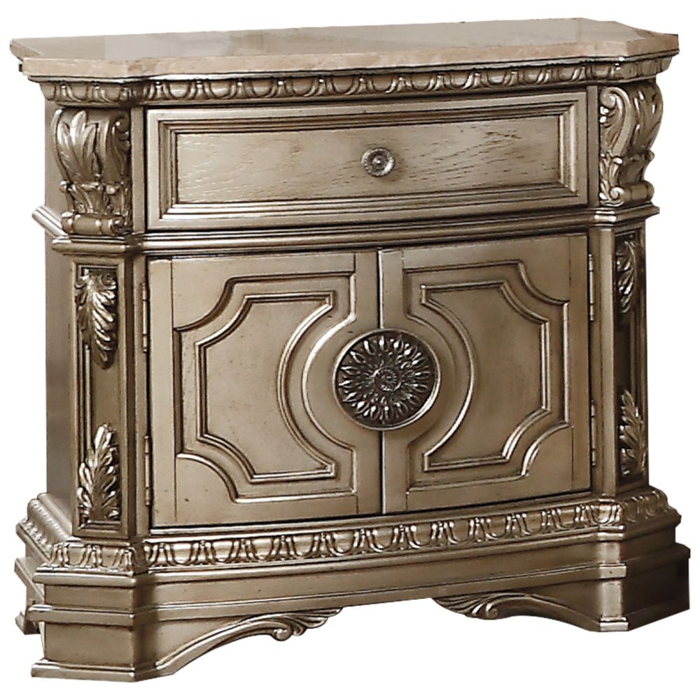 Northville Nightstand w/Natrual Marble Top