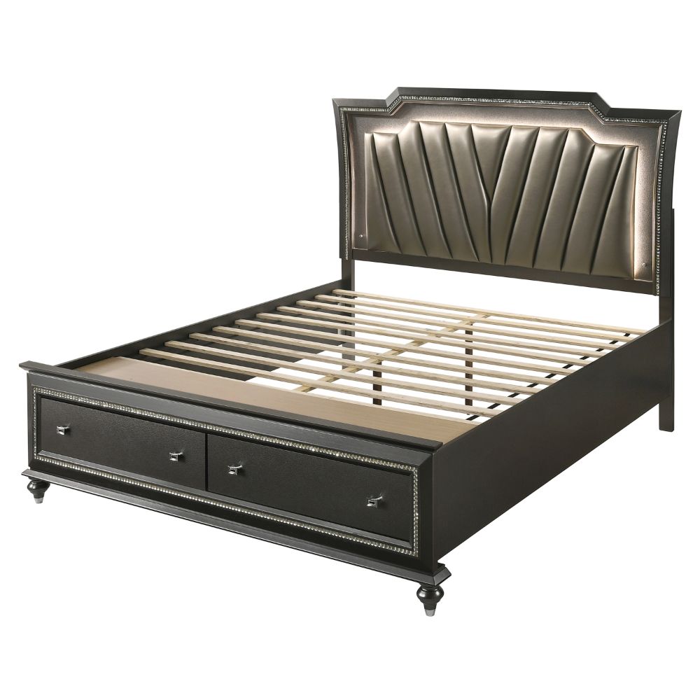 Kaitlyn Eastern King Bed w/Storage & LED