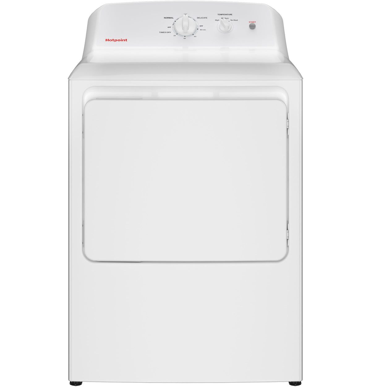 Hotpoint HTX26GASWWW - Hotpoint® 6.2 cu. ft. Capacity Gas Dryer with Up To 120 ft. Venting and Shallow Depth