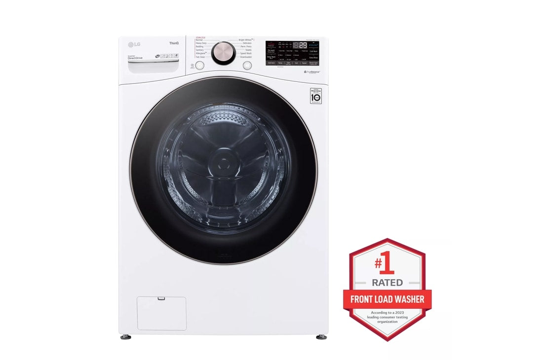 LG WM4000HWA - 4.5 cu. ft. Ultra Large Capacity Smart wi-fi Enabled Front Load Washer with TurboWash 360 and Built-In Intelligence