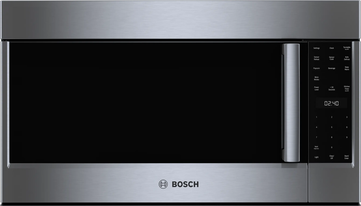Bosch HMV5053U - 500 Series, Over-The-Range Microwave, 30'', Left SideOpening Door, Stainless Steel