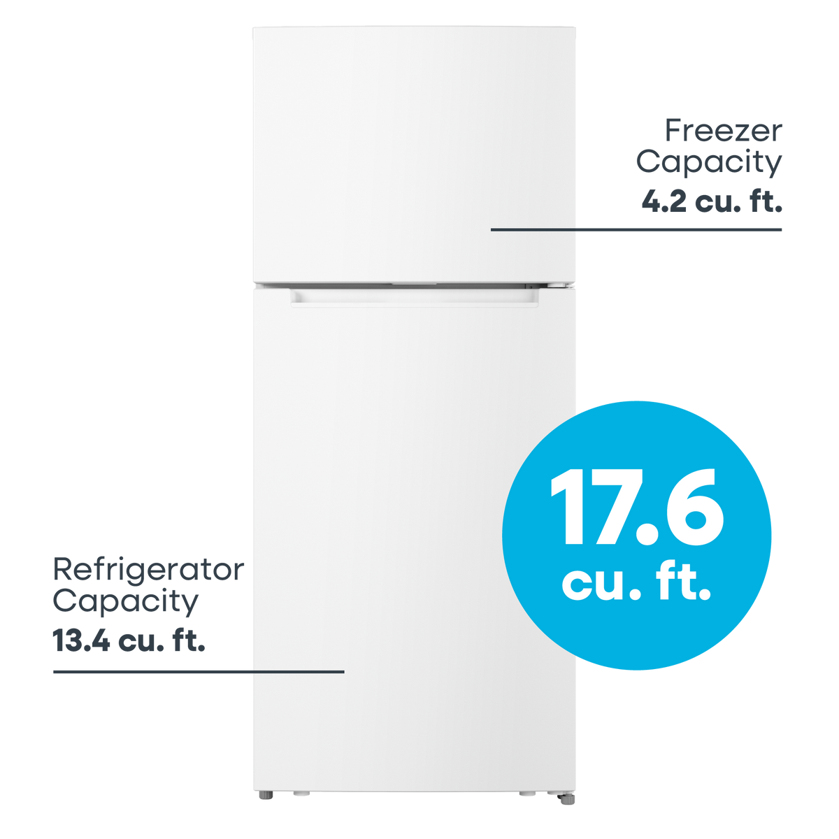 Element ENR18TFGCW - Element Electronics 17.6 cu. ft. Top Freezer Refrigerator, Ice Maker Ready - White, ENERGY STAR (ENR18TFGCW)