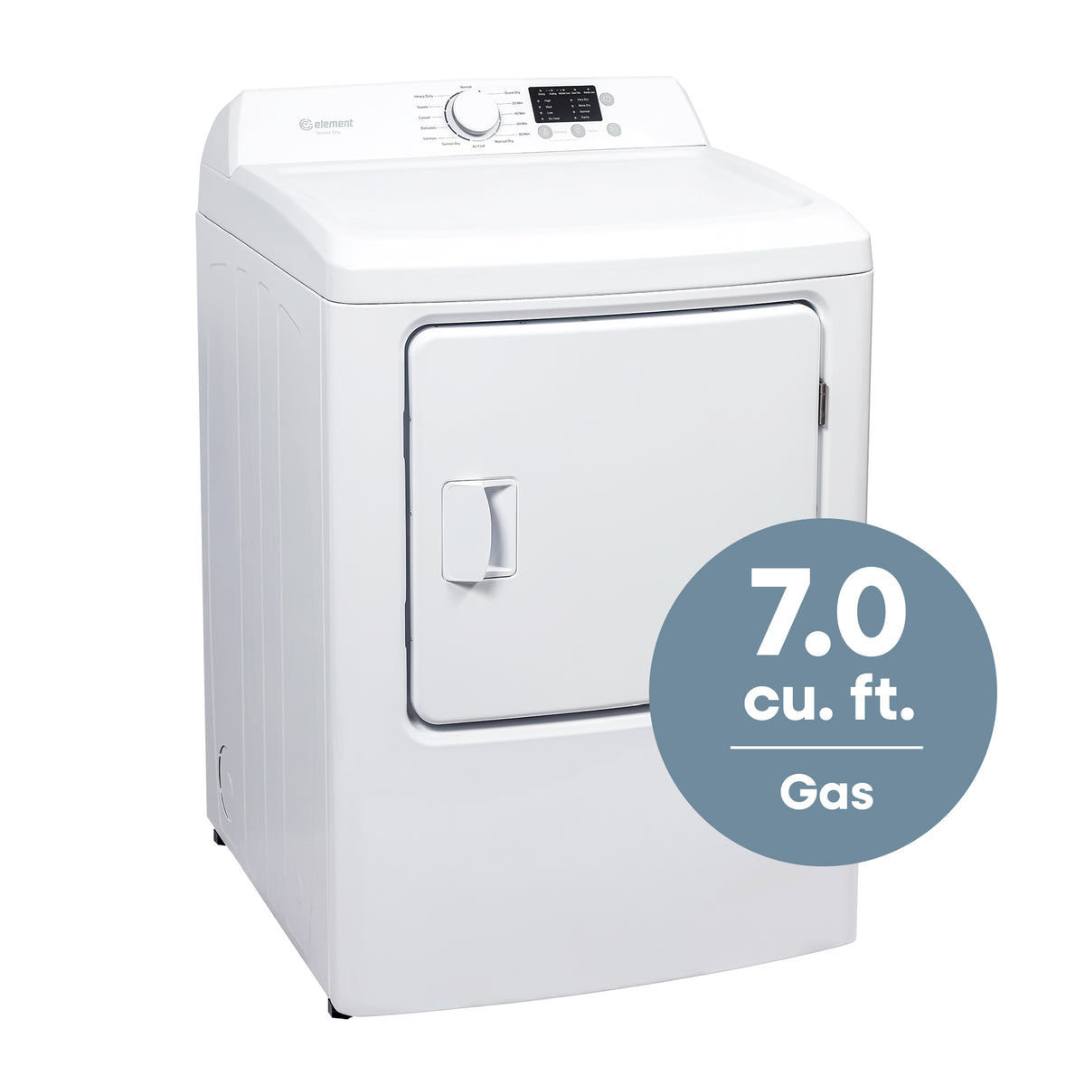 Element ETD7027GCW - Element Electronics 7.0 cu. ft. Front Load Gas Dryer - White (ETD7027GCW)