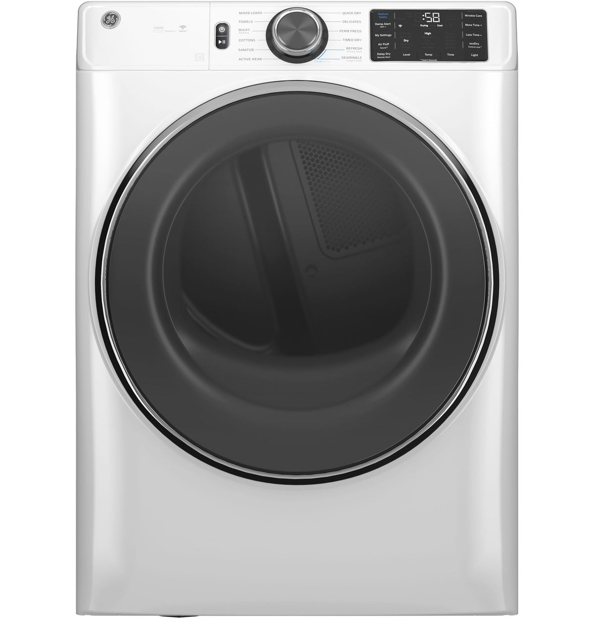 GE GFD65GSSVWW - GE® ENERGY STAR® 7.8 cu. ft. Capacity Smart Front Load Gas Dryer with Steam and Sanitize Cycle