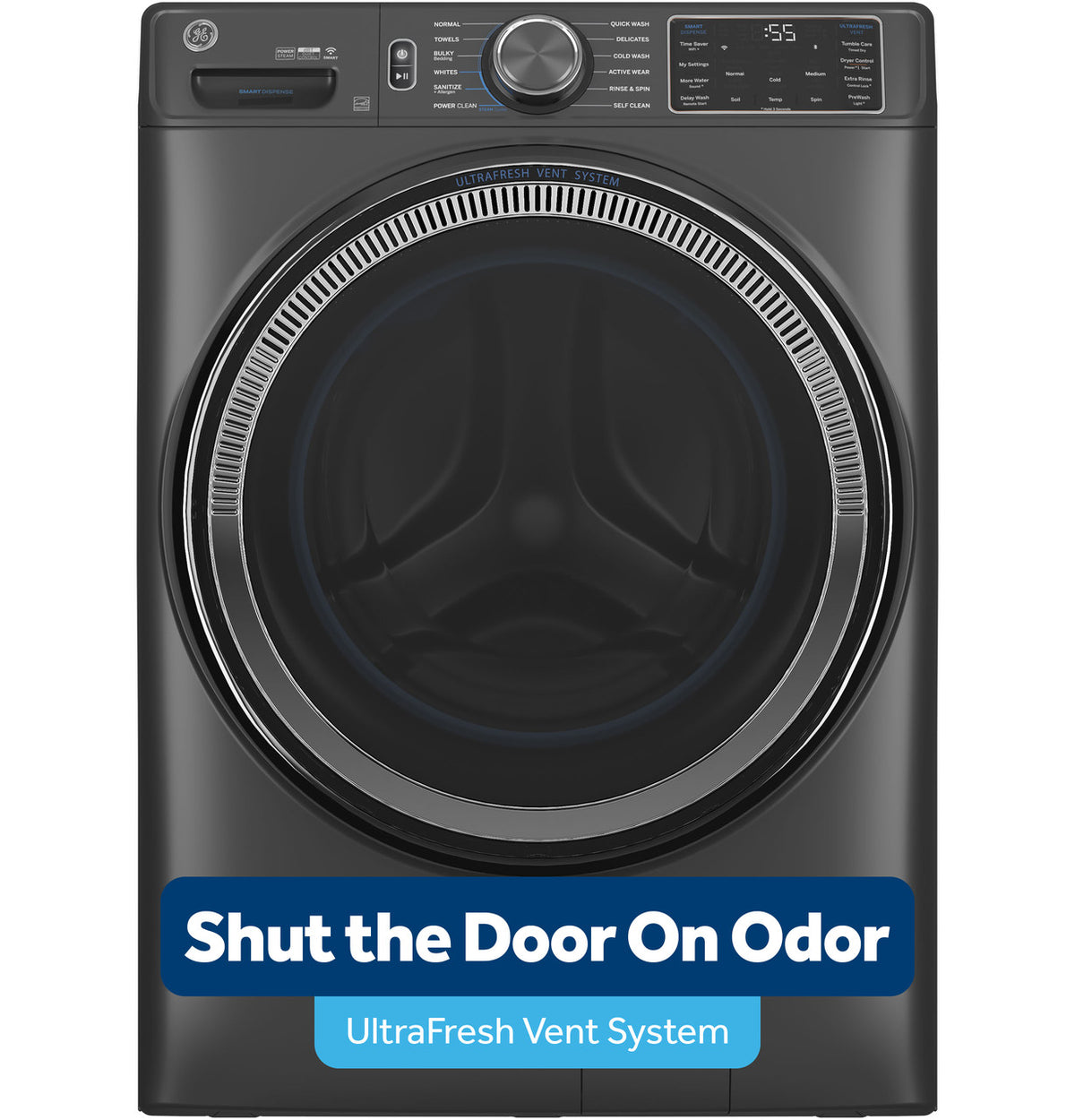 GE GFW655SPVDS - GE® ENERGY STAR® 5.0 cu. ft. Capacity Smart Front Load Steam Washer with SmartDispense™ UltraFresh Vent System with OdorBlock™ and Steam