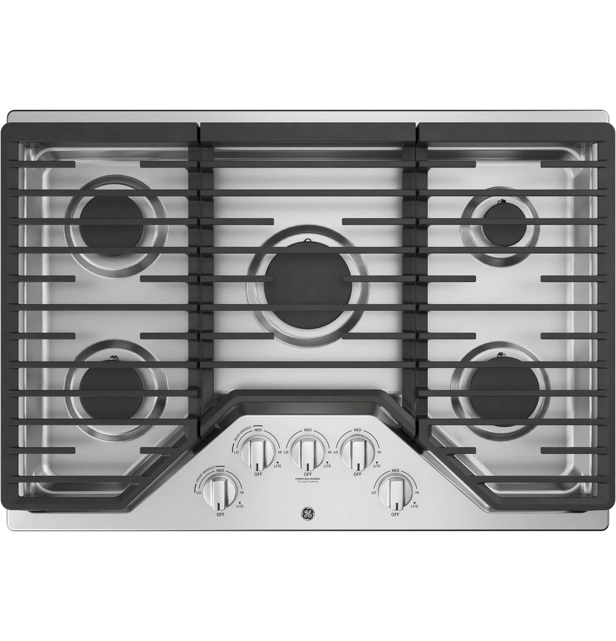 GE JGP5030SLSS - GE® 30" Built-In Gas Cooktop with 5 Burners and Dishwasher Safe Grates
