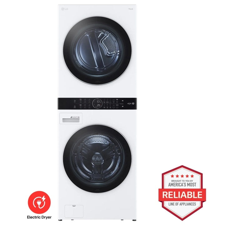 LG WKEX200HWA - Single Unit Front Load LG WashTower with Center Control 4.5 cu. ft. Washer and 7.4 cu. ft. Electric Dryer