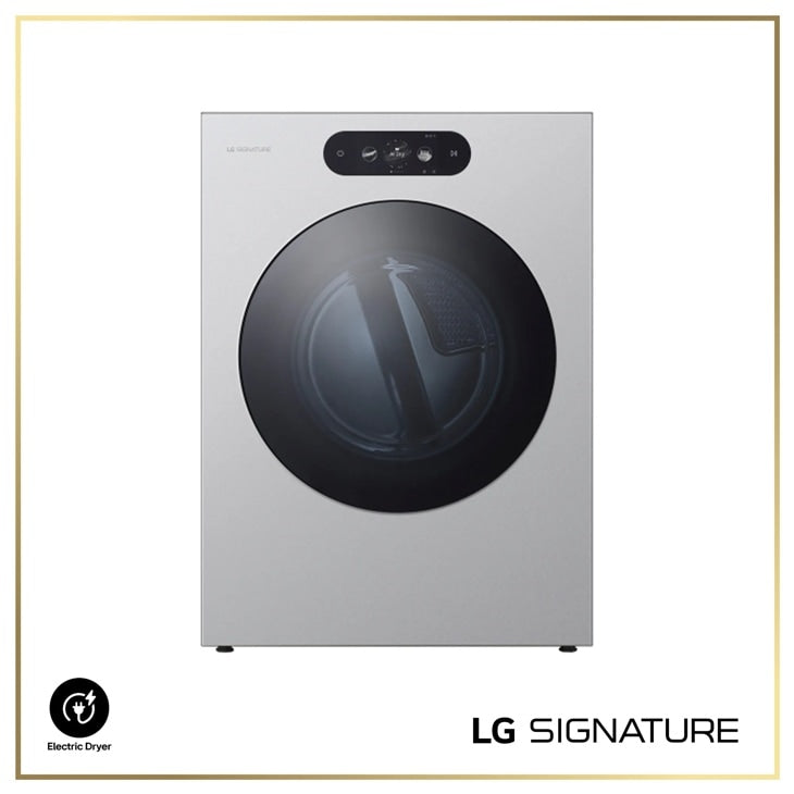 LG SIGNATURE DLEX9900S - LG SIGNATURE 9.0 cu. ft. Mega Capacity Smart Front Load Electric Dryer with Built-In Intelligence, TurboSteam and Touch LCD Control