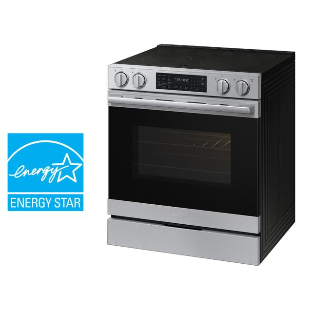 Samsung NSE80H63SR - 30" Bespoke Smart Slide-In Electric Range 6.3 cu. ft. with True Convection