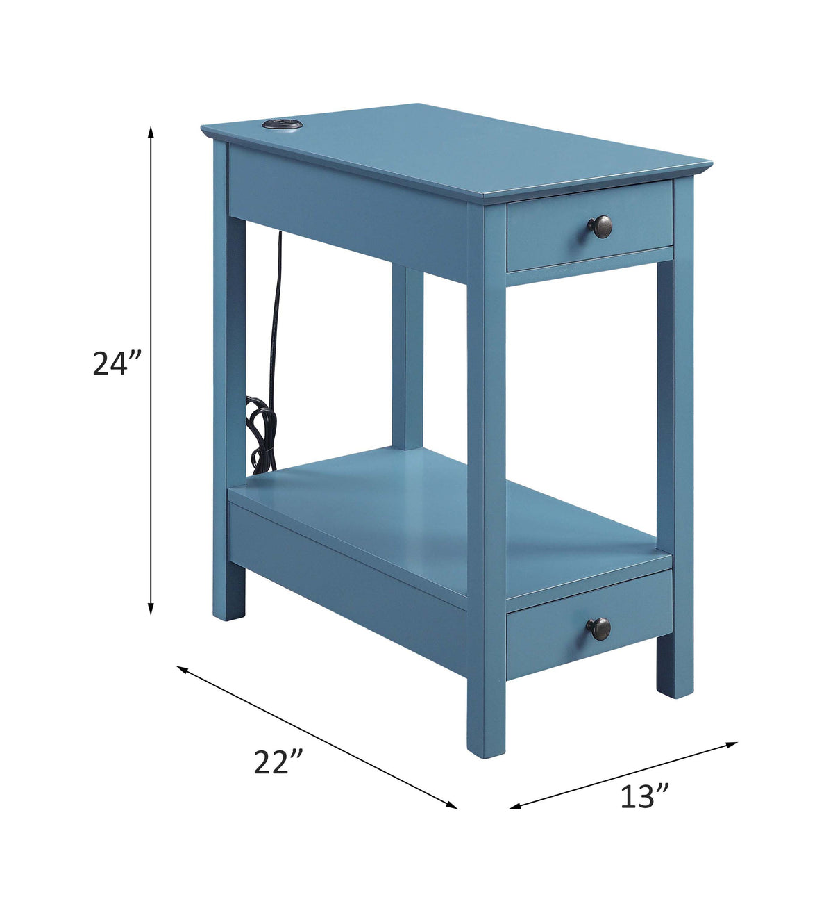 Byzad Accent Table w/USB Port