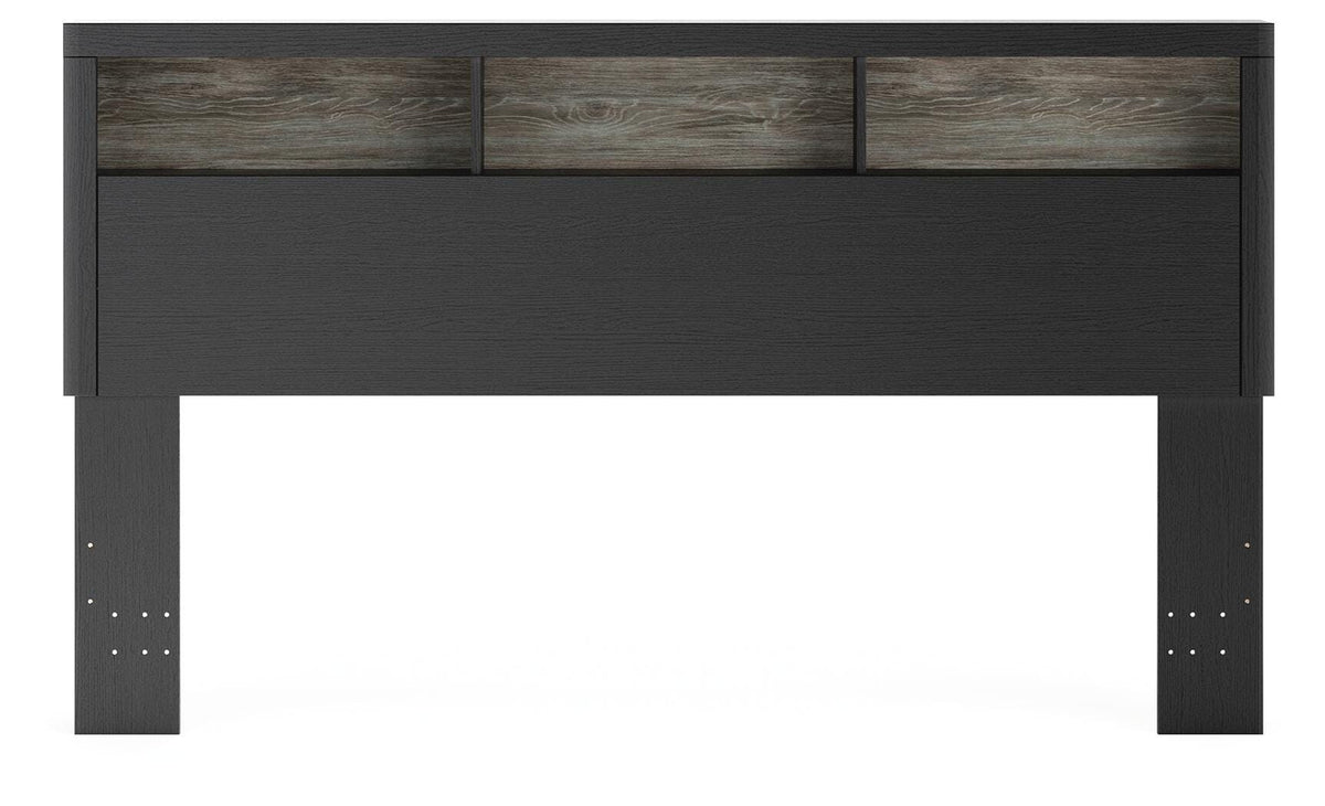 Broachmyn Lighted King Bookcase Headboard
