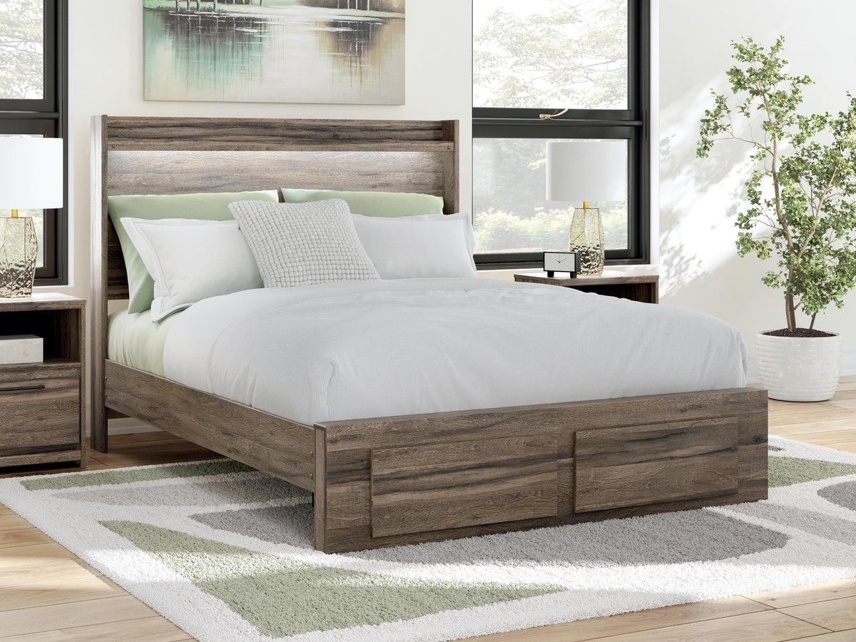 Elbrim Queen Panel Storage Bed, Dresser and Mirror