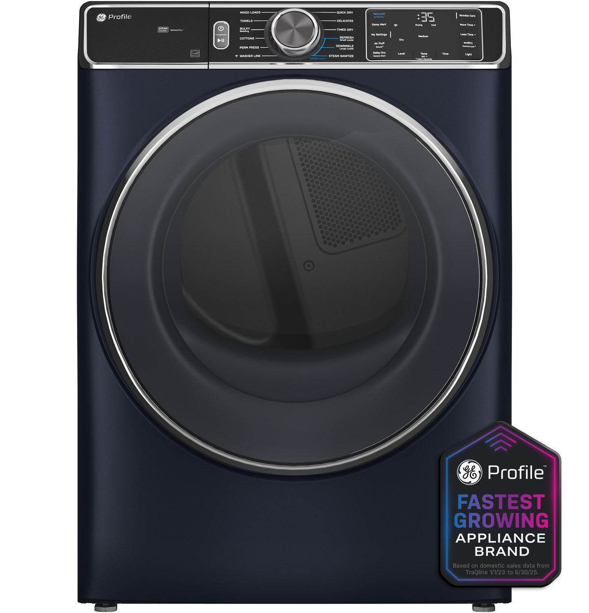 GE Profile PFD87ESPVRS - GE Profile™ 7.8 cu. ft. Capacity Smart Front Load Electric Dryer with Steam and Sanitize Cycle