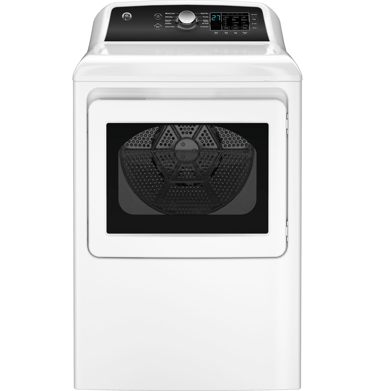 GE GTD58EBSVWS - GE® 7.4 cu. ft. Capacity Electric Dryer with Up To 120 ft. Venting and Sensor Dry