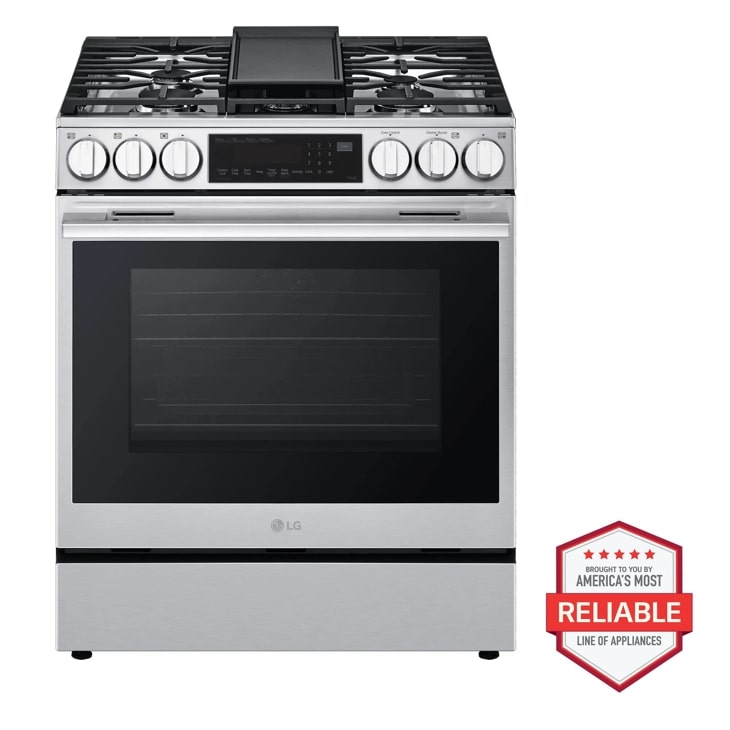 LG LSGL6335X - 6.3 cu ft. Smart Gas Slide-In Range ProBake Convection InstaView, and Air Fry