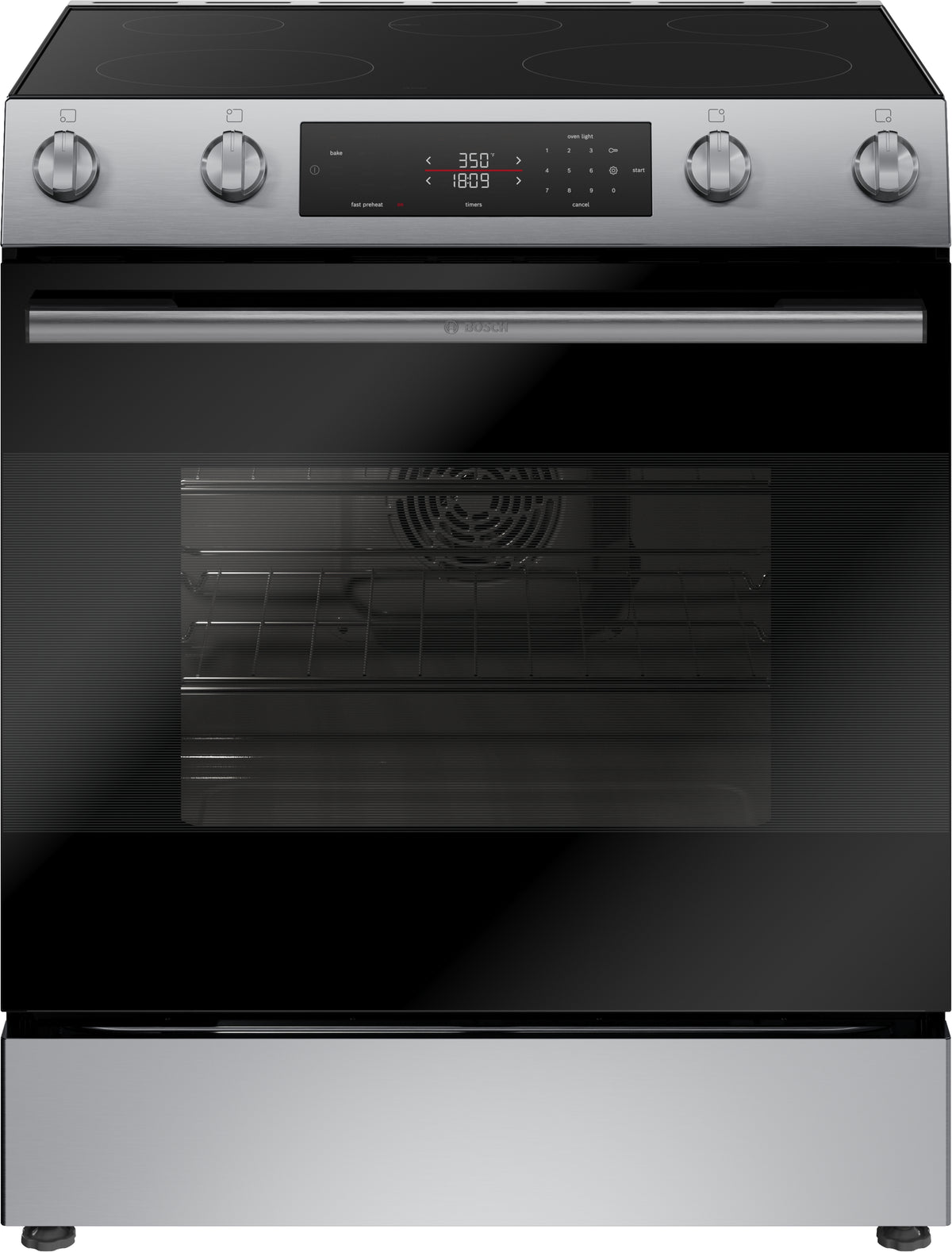 Bosch HEF1050MU - 100 Series, Electric Freestanding Range, 30'', Stainless Steel