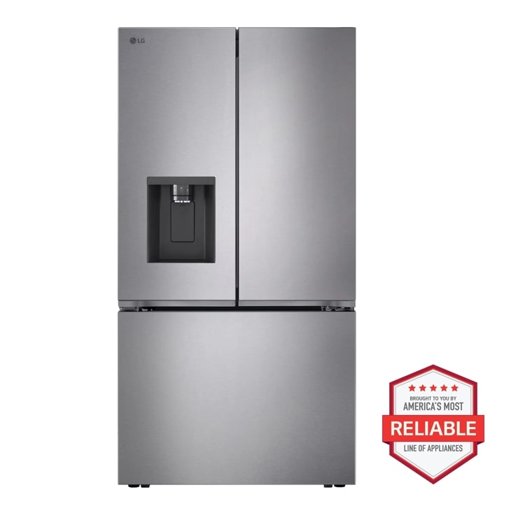 LG LF26C6230V - 26 cu. ft. Counter Depth MAX 3-Door French Door Refrigerator with Ice and Water Dispenser