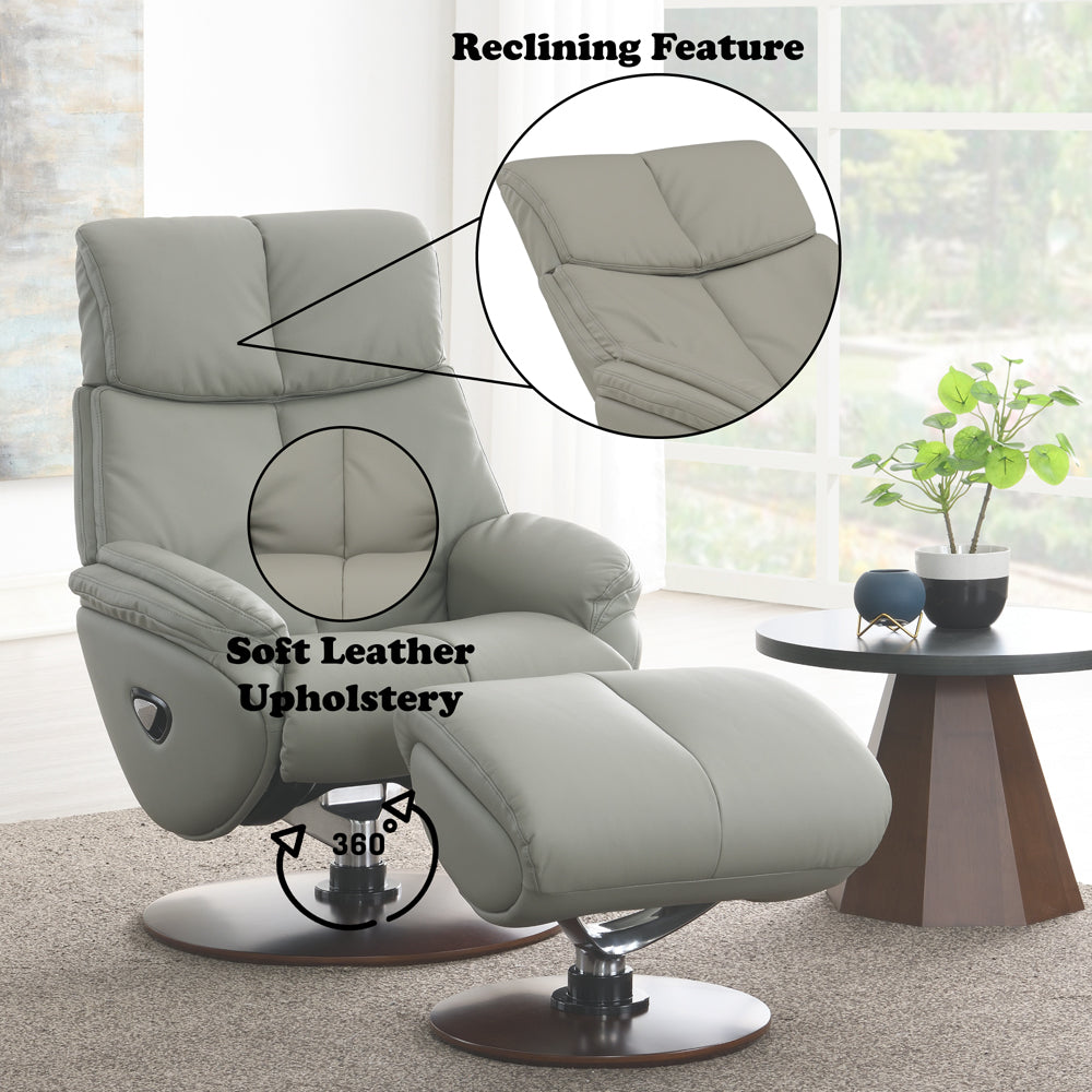 Kandoro Accent Chair w/Swivel & Ottoman