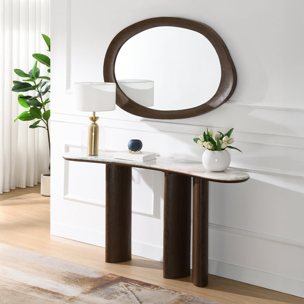 Hanale Console Table w/Natural Marble