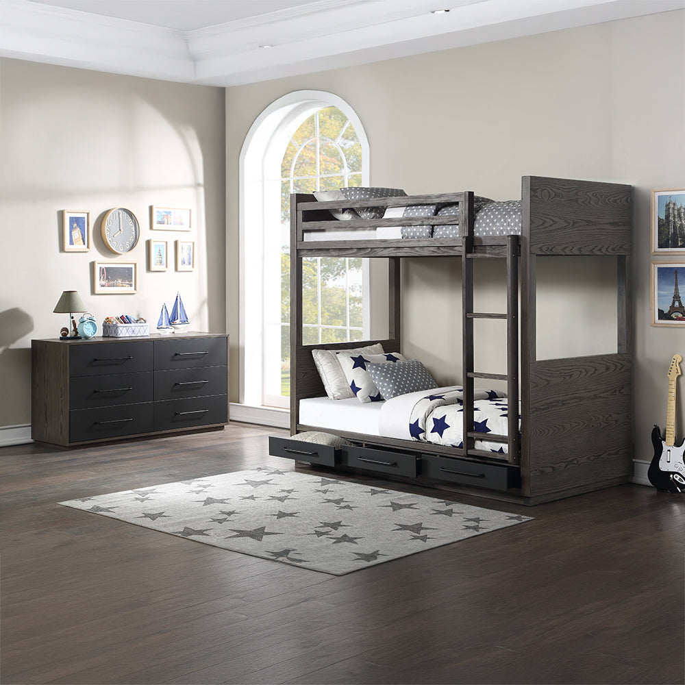 Estevon Bunk Bed (T/T) w/Storage