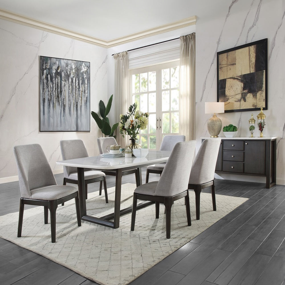 Madan Dining Table w/Natrual Marble Top