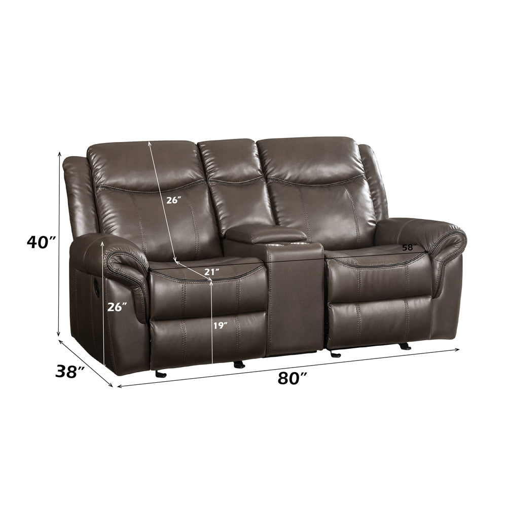 Lydia Motion Loveseat w/USB Port & Console