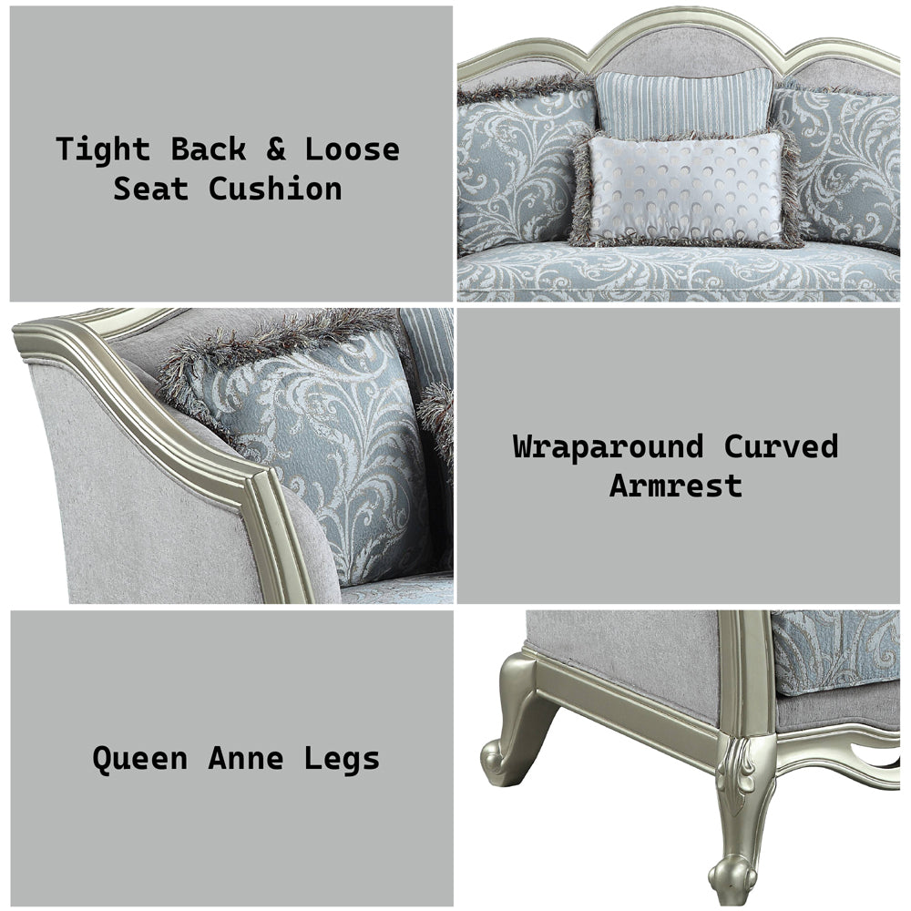 Qunsia Loveseat w/4 Pillows