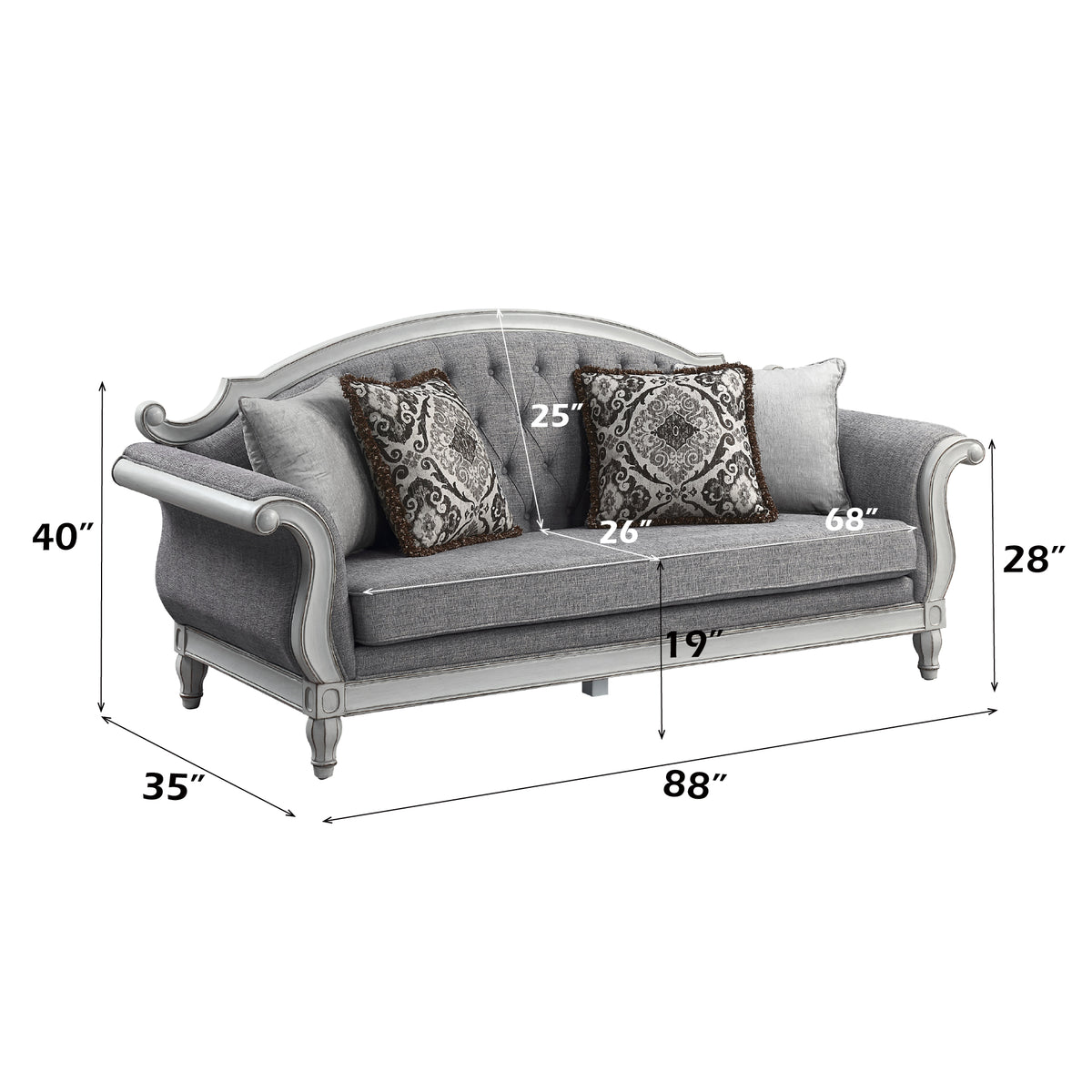 Florian Sofa w/4 Pillows