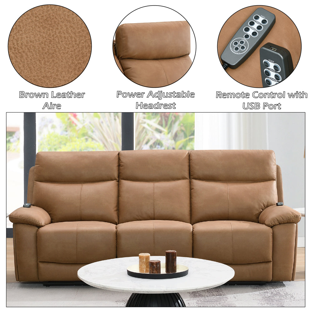 Chavis Power Motion Sofa w/USB & Power Headrest