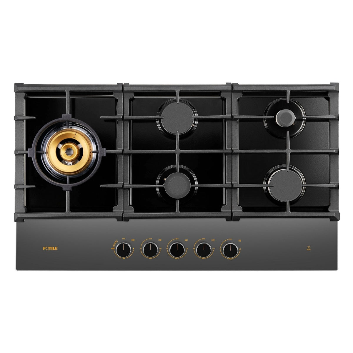 FOTILE 5 Burners Tempered Glass Tri-Ring Gas Cooktop