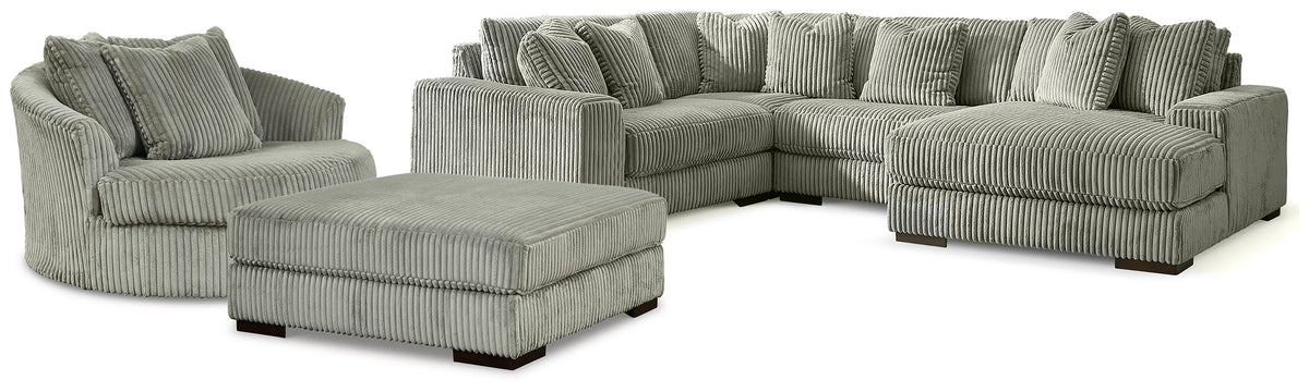 Lindyn 4-Piece Sectional, Chair and Ottoman