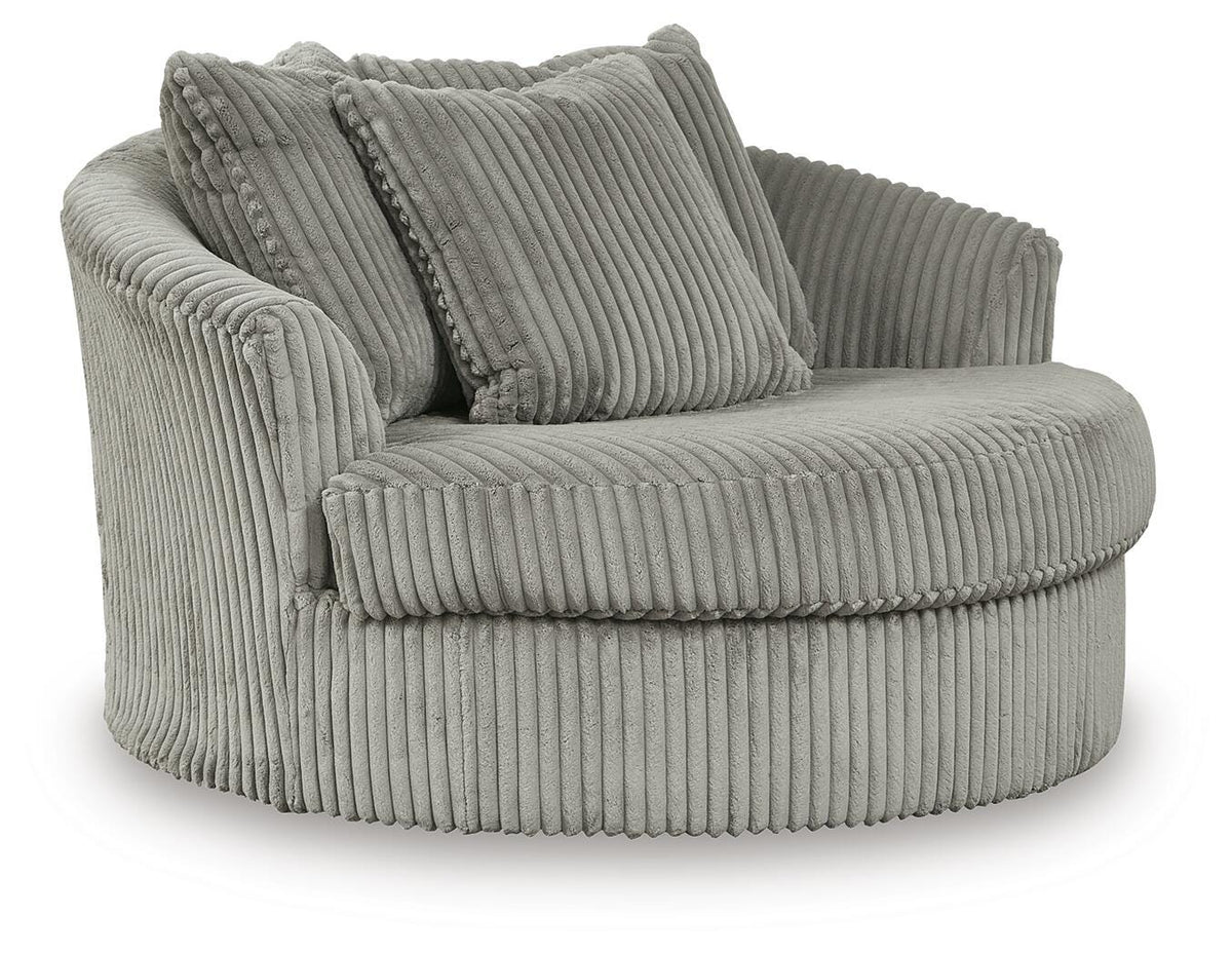 Lindyn 3-Piece Sectional and Oversized Swivel Accent Chair