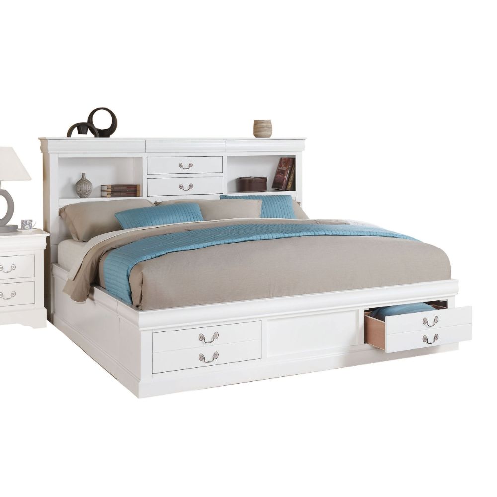 Louis Philippe III Eastern King Bed w/Storage