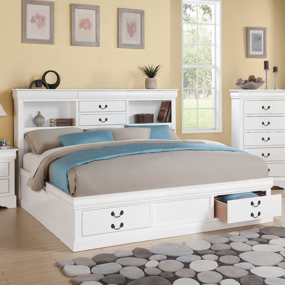 Louis Philippe III Eastern King Bed w/Storage