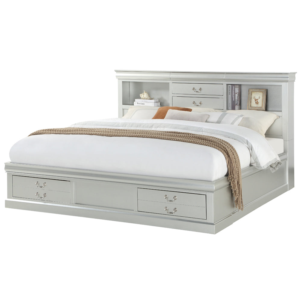 Louis Philippe III Queen Bed w/Storage