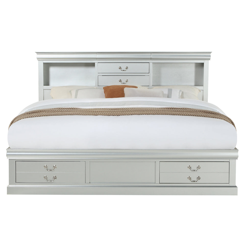 Louis Philippe III Queen Bed w/Storage