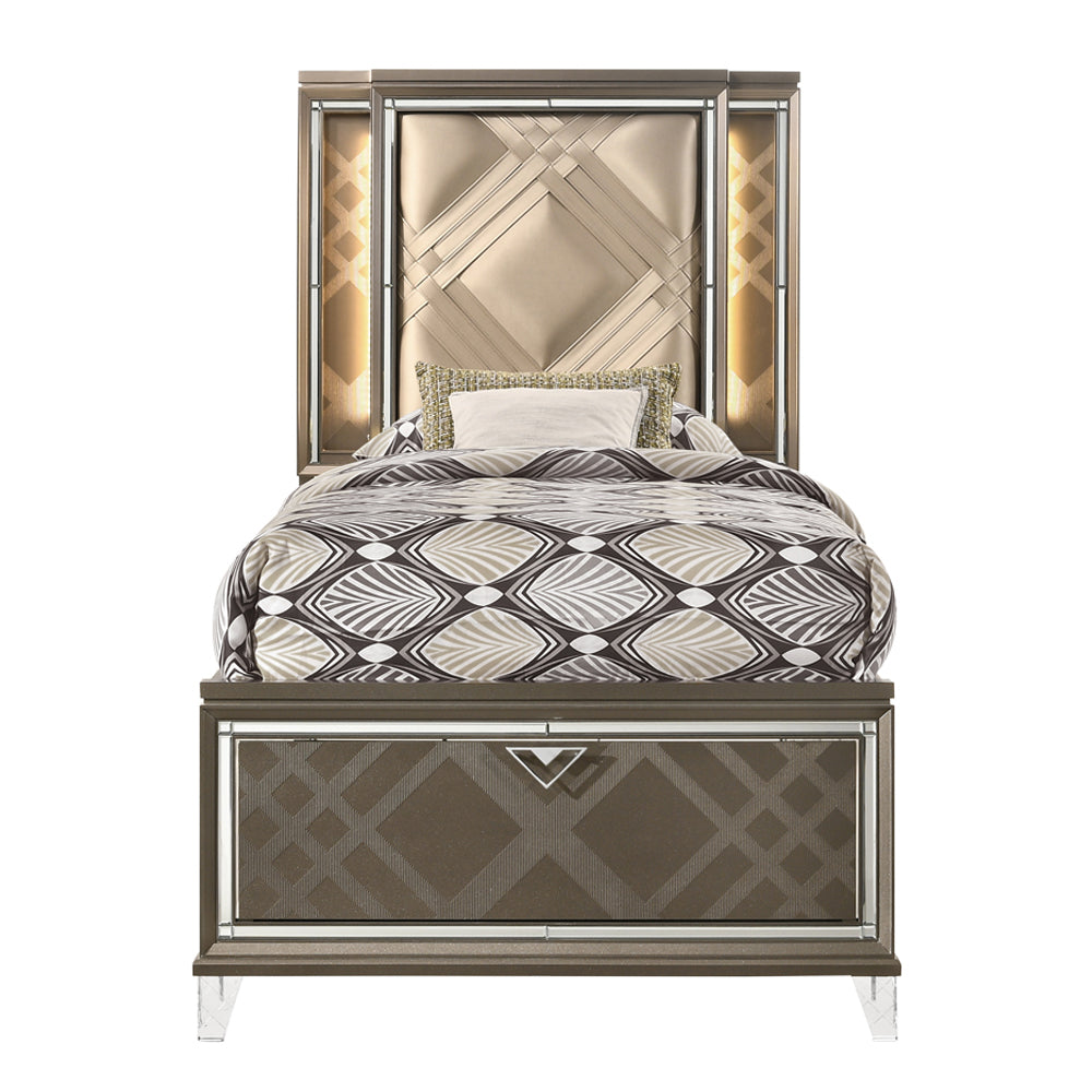 Skylar Full Bed w/Storage & LED
