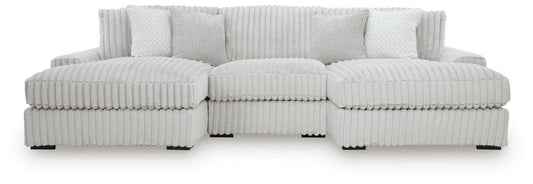Stupendous 3-Piece Sectional with Double Chaise