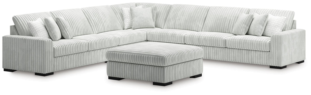 Stupendous 5-Piece Sectional and Ottoman