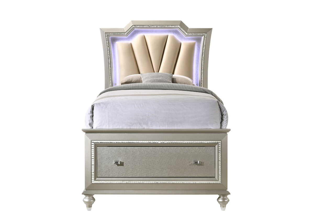 Kaitlyn Twin Bed w/LED