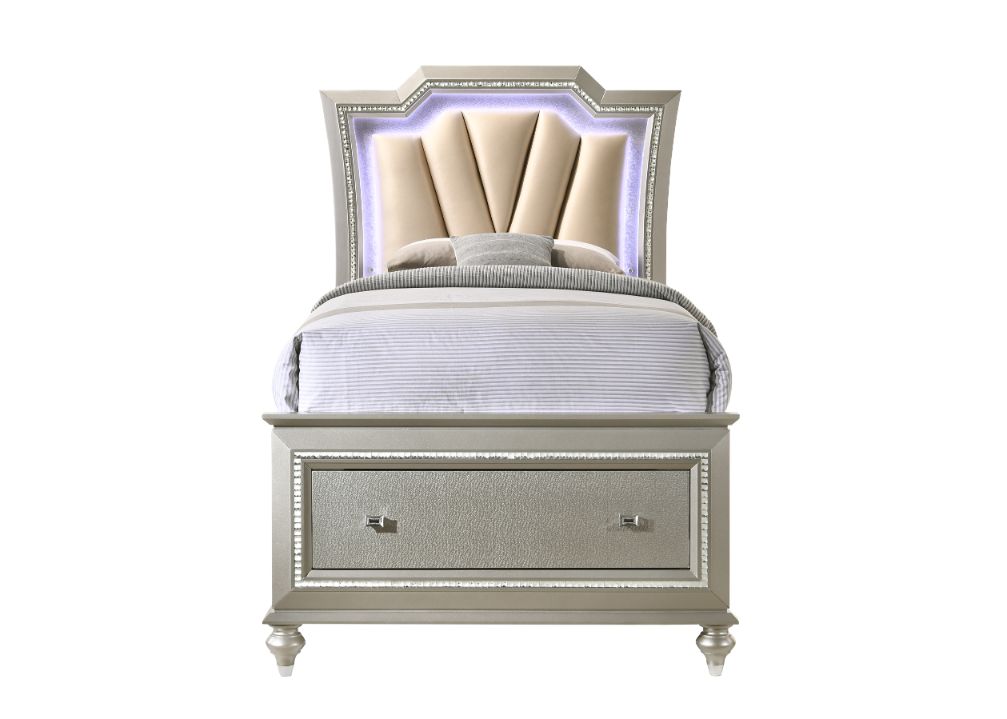 Kaitlyn Full Bed w/Storage & LED