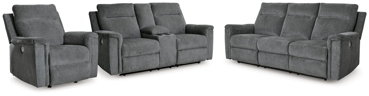 Barnsana Power Reclining Sofa, Loveseat and Recliner