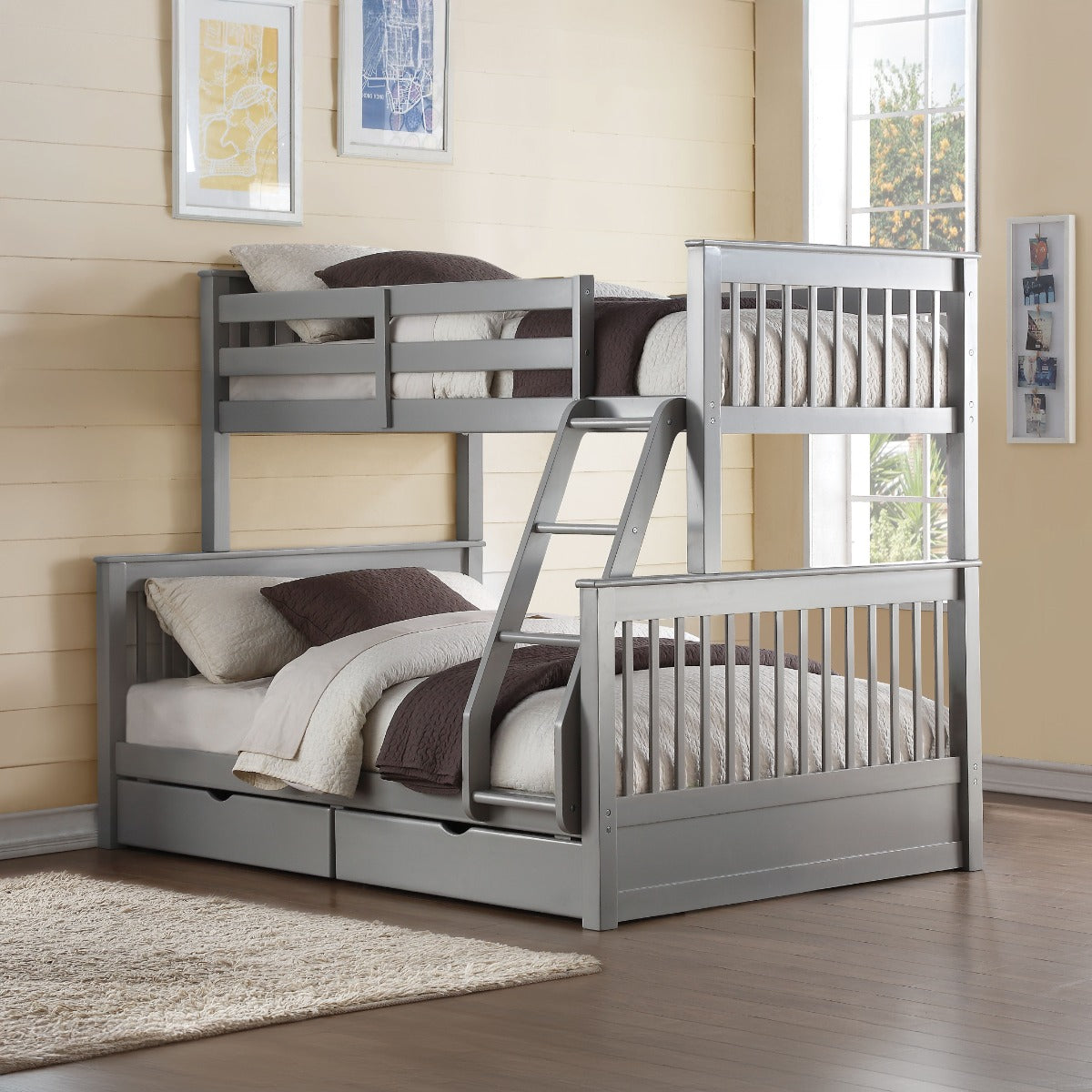 Haley II Bunk Bed (T/F) w/2 Drawers