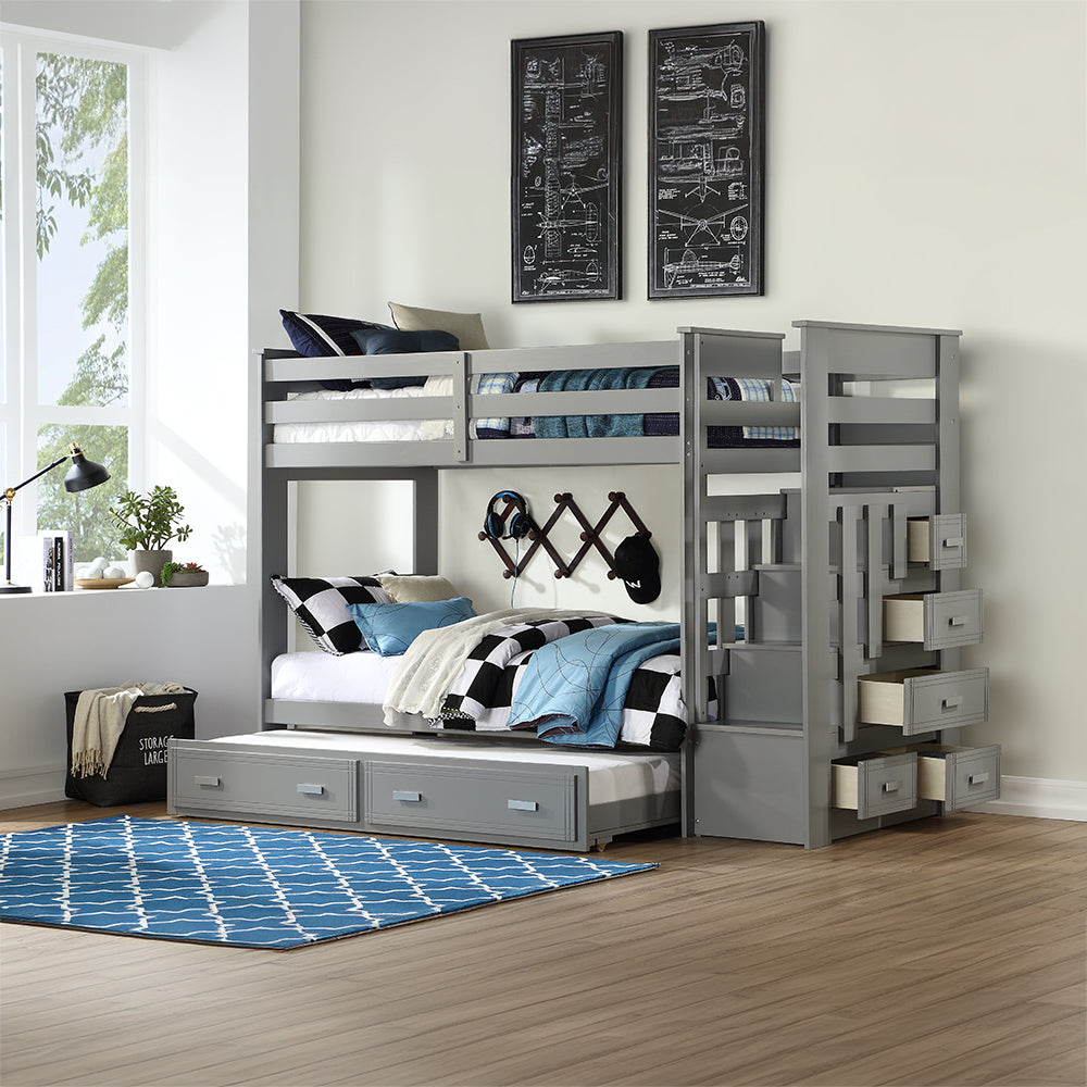 Allentown Bunk Bed (T/T) w/Trundle &Storage