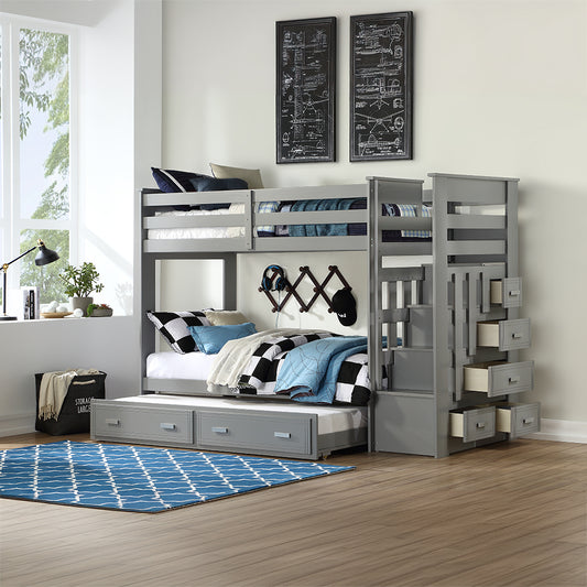 Allentown Bunk Bed (T/T) w/Trundle &Storage