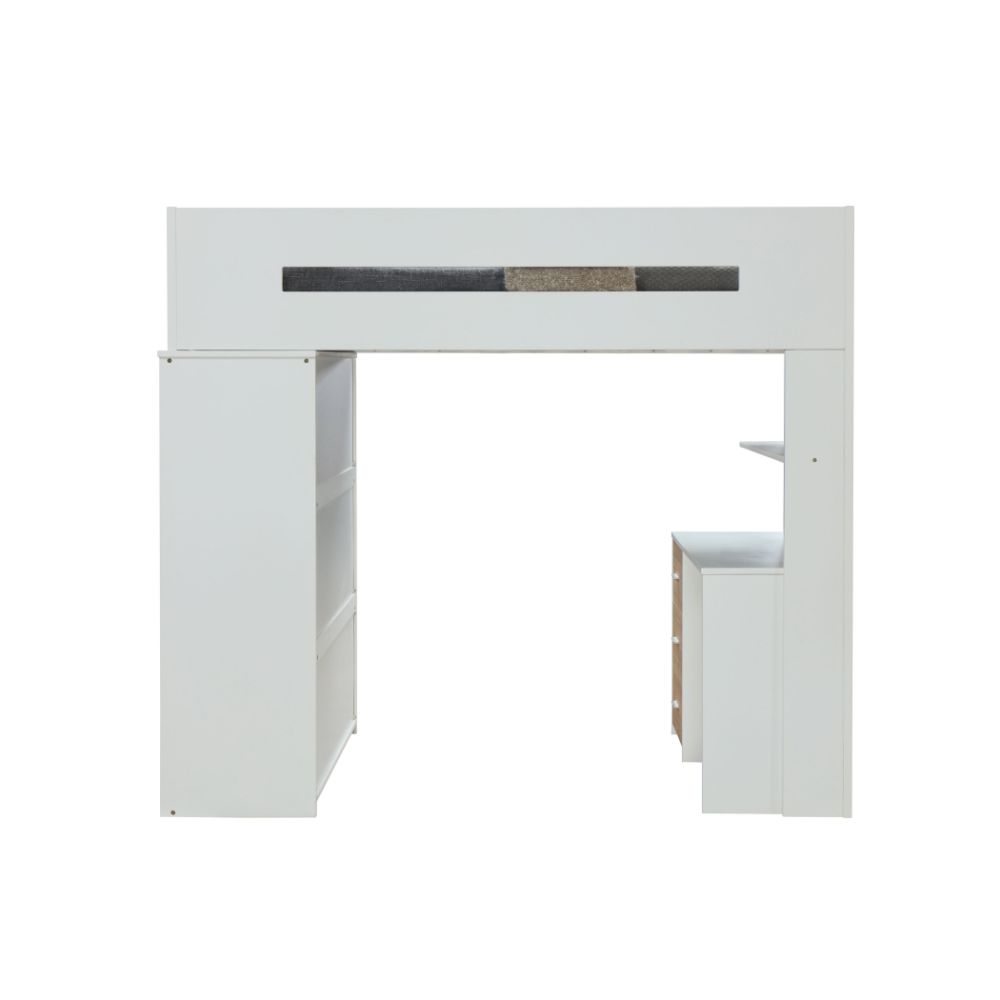 Nerice Twin Loft Bed w/Desk & Wardrobe
