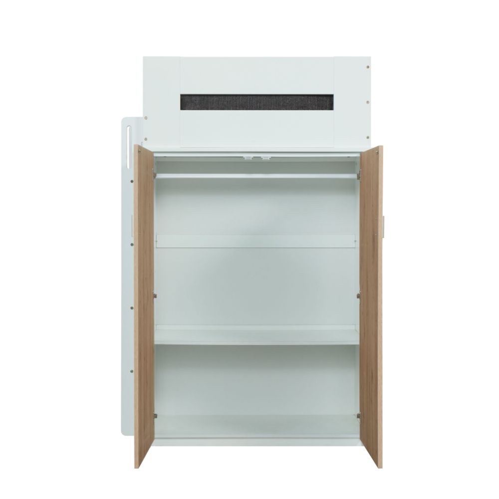 Nerice Twin Loft Bed w/Desk & Wardrobe