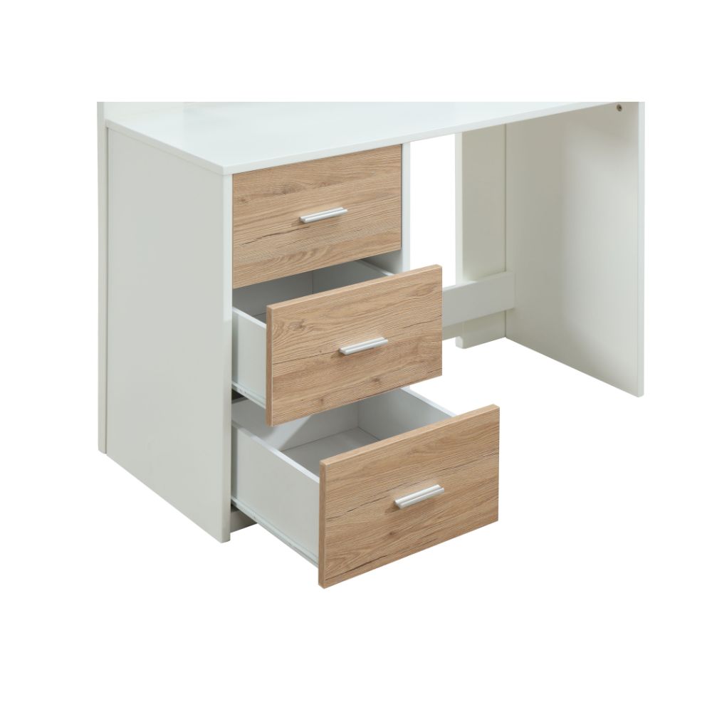 Nerice Twin Loft Bed w/Desk & Wardrobe