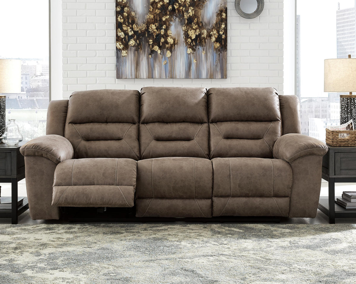 Stoneland Power Reclining Sofa and Manual Recliner